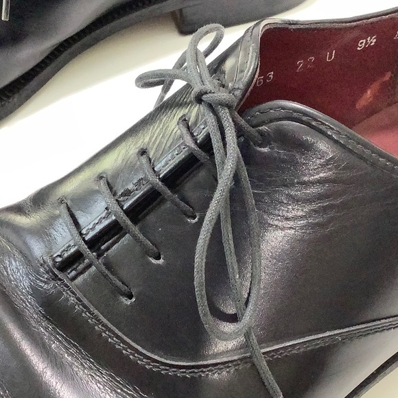 Salvatore Ferragamo black Italian leather lace up Oxfords size 9.5 D EUC - Picture 7 of 16
